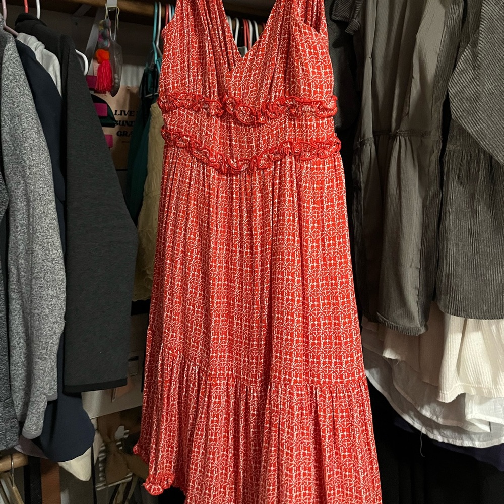 Patterned red boutique dress